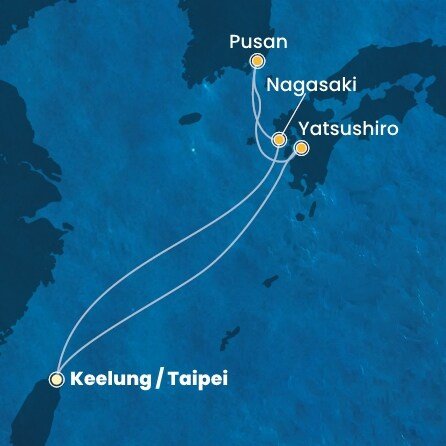 Tchaj-wan, Japonsko, Jižní Korea z Keelungu (Taipeje) na lodi Costa Serena Tchaj-wan, Japonsko, Jižní Korea z Keelungu (Taipeje) na lodi Costa Serena