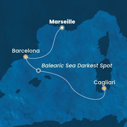 Francie, Španělsko, Itálie z Marseille na lodi Costa Smeralda