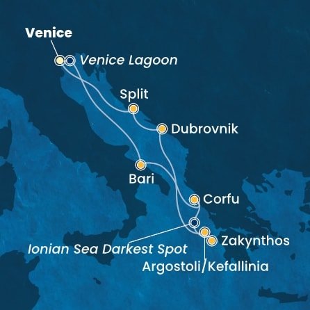 Itálie, Řecko, Chorvatsko z Marghery na lodi Costa Deliziosa Itálie, Řecko, Chorvatsko z Marghery na lodi Costa Deliziosa