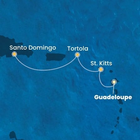 Guadeloupe, Svatý Kryštof a Nevis, Britské Panenské ostrovy, Dominikánská republika z Pointe-à-Pitre na lodi Costa Fascinosa Guadeloupe, Svatý Kryštof a Nevis, Britské Panenské ostrovy, Dominikánská republika z Pointe-à-Pitre na lodi Costa Fascinosa