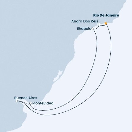 Brazílie, Uruguay, Argentina z Rio de Janeira na lodi Costa Fortuna