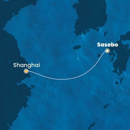 Japonsko, Čína ze Saseba na lodi Costa Serena