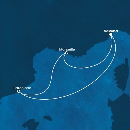 Itálie, Francie, Španělsko ze Savony na lodi Costa Fascinosa