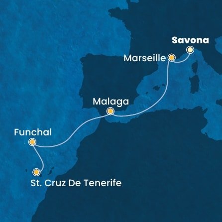 Itálie, Francie, Španělsko, Portugalsko ze Savony na lodi Costa Fascinosa Itálie, Francie, Španělsko, Portugalsko ze Savony na lodi Costa Fascinosa