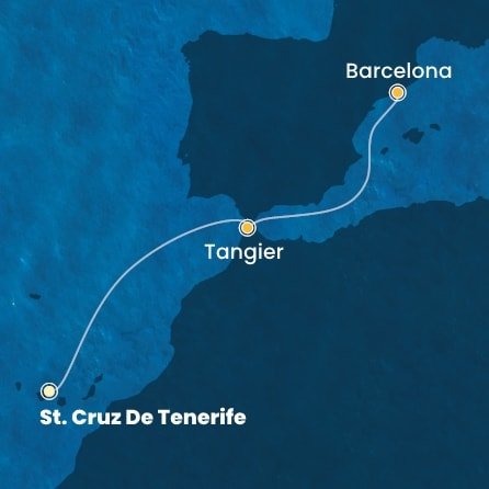 Španělsko, Maroko z Tenerife na lodi Costa Smeralda