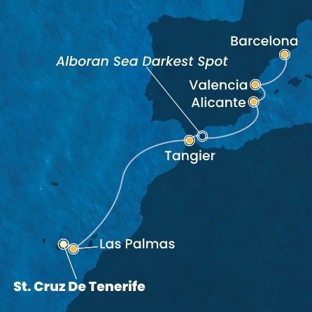 Španělsko, Maroko z Tenerife na lodi Costa Toscana