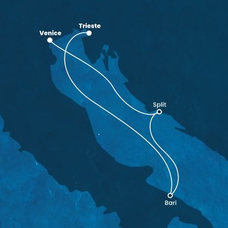 Itálie, Chorvatsko na lodi Costa Deliziosa