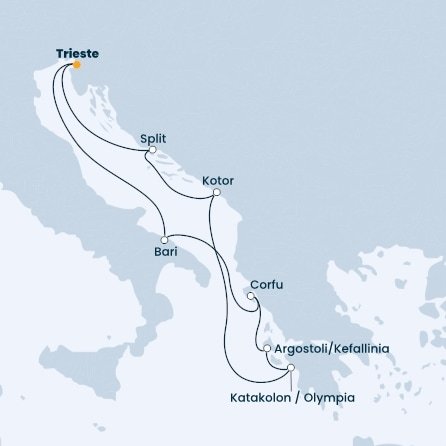 Itálie, Chorvatsko, Černá Hora, Řecko na lodi Costa Deliziosa