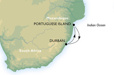 Na skok do Mosambiku z Durbanu na lodi MSC Sinfonia