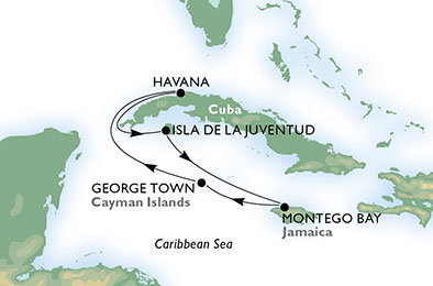 Kuba, Jamajka z Havany na lodi MSC Opera