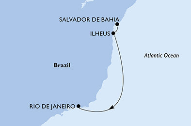 Brazílie ze Salvadoru na lodi MSC Fantasia