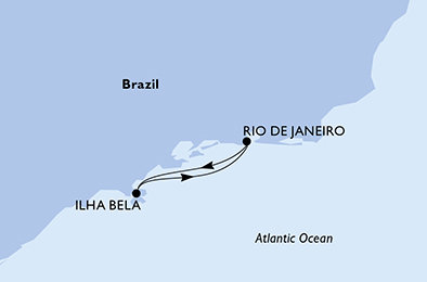 Brazílie z Rio de Janeira na lodi MSC Preziosa