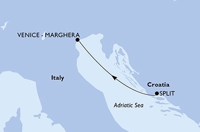 Chorvatsko, Itálie ze Splitu na lodi MSC Sinfonia