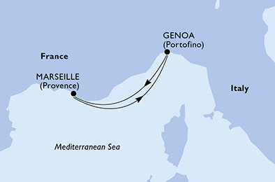 Itálie, Francie z Janova na lodi MSC Magnifica