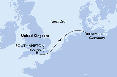 Velká Británie, Německo ze Southamptonu na lodi MSC Preziosa Velká Británie, Německo ze Southamptonu na lodi MSC Preziosa