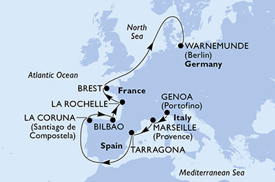 Itálie, Francie, Španělsko, Německo z Janova na lodi MSC Magnifica Itálie, Francie, Španělsko, Německo z Janova na lodi MSC Magnifica