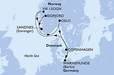 Dánsko, Německo, Norsko z Kodaně na lodi MSC Magnifica Dánsko, Německo, Norsko z Kodaně na lodi MSC Magnifica