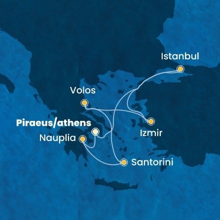 Řecko, Turecko z Pirea na lodi Costa Pacifica