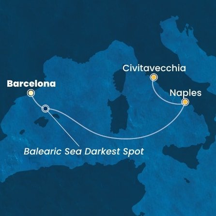 Španělsko, Itálie z Barcelony na lodi Costa Toscana Španělsko, Itálie z Barcelony na lodi Costa Toscana