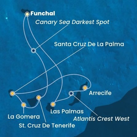Portugalsko, Španělsko, La Gomera z Funchalu na lodi Costa Pacifica