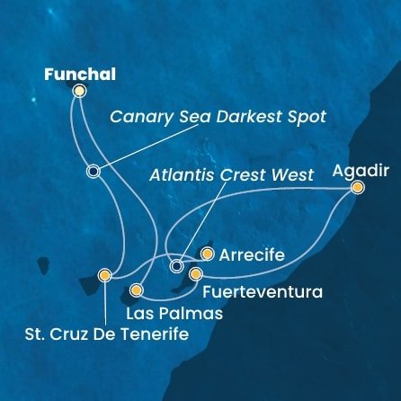 Portugalsko, Španělsko, Maroko z Funchalu na lodi Costa Fortuna