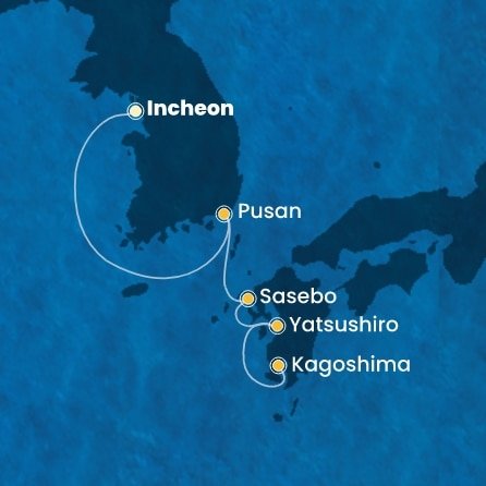Jižní Korea, Japonsko ze Soulu na lodi Costa Serena