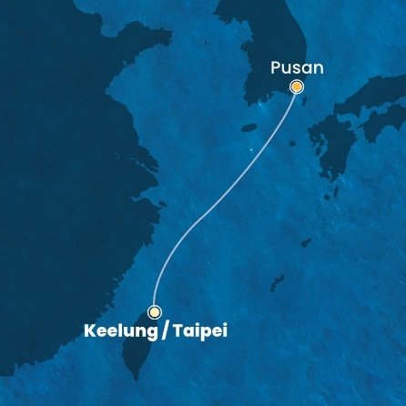 Tchaj-wan, Jižní Korea z Keelungu (Taipeje) na lodi Costa Serena