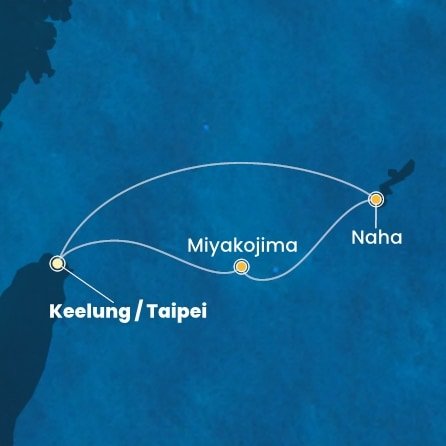 Tchaj-wan, Japonsko z Keelungu (Taipeje) na lodi Costa Serena