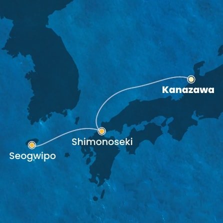 Japonsko, Jižní Korea z Kanazawy na lodi Costa Serena