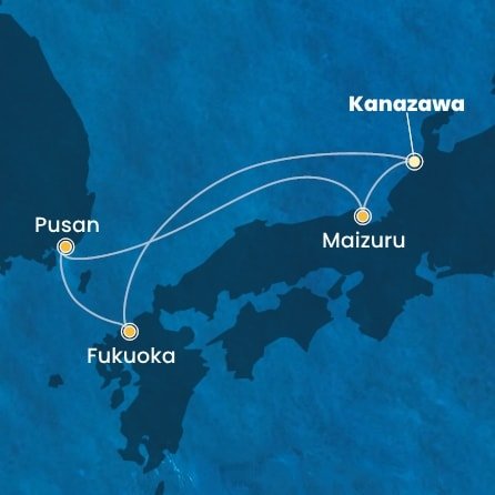 Japonsko, Jižní Korea z Kanazawy na lodi Costa Serena
