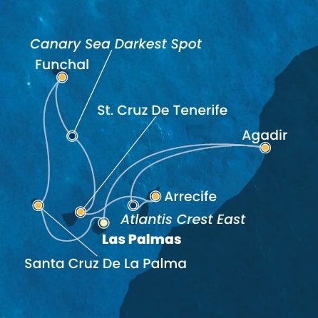 Španělsko, Portugalsko, Maroko z Las Palmas na lodi Costa Fortuna