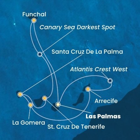 Španělsko, Madeira, La Gomera (Kanárské ostrovy) z Las Palmas na lodi Costa Fortuna
