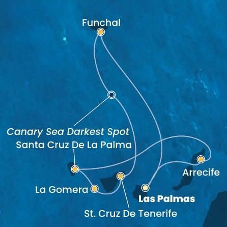 Španělsko, Portugalsko, La Gomera z Las Palmas na lodi Costa Fortuna