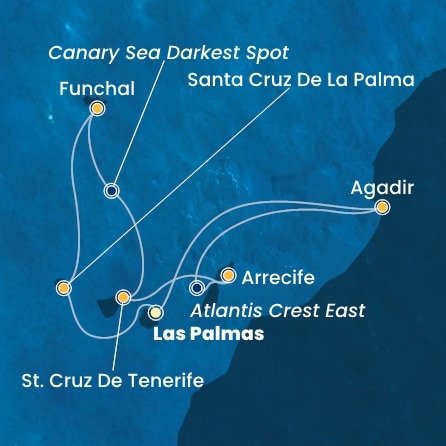 Španělsko, Portugalsko, Maroko z Las Palmas na lodi Costa Fortuna