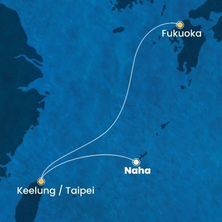 Japonsko, Tchaj-wan z Naha na lodi Costa Serena