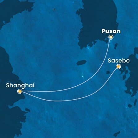 Jižní Korea, Čína, Japonsko na lodi Costa Serena