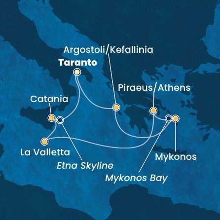 Itálie, Řecko, Malta na lodi Costa Serena