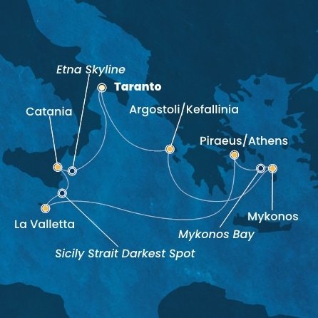 Itálie, Řecko, Malta na lodi Costa Fascinosa