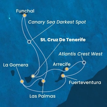 Španělsko, La Gomera, Portugalsko z Tenerife na lodi Costa Pacifica