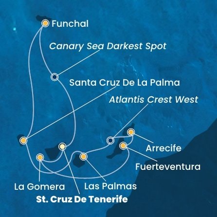 Španělsko, La Gomera, Portugalsko z Tenerife na lodi Costa Fortuna