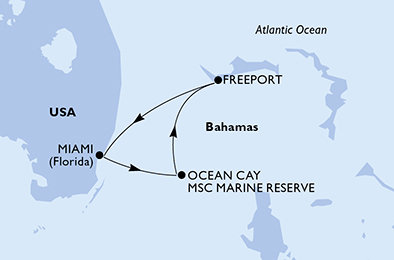 USA, Bahamy z Miami na lodi MSC Meraviglia