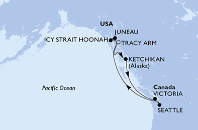 USA, Kanada ze Seattlu na lodi MSC Poesia