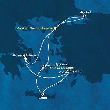 Itálie, Řecko, Izrael z Janova na lodi MSC Magnifica