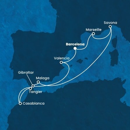 Toulky západním Středomořím na Costa Fortuna