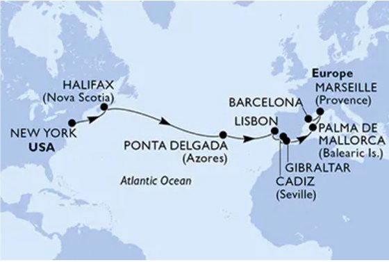 Z New Yorku přes Kanadu do srdce Středomoří na MSC Meraviglia