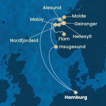 Za tajemstvím severských fjordů na Costa Favolosa
