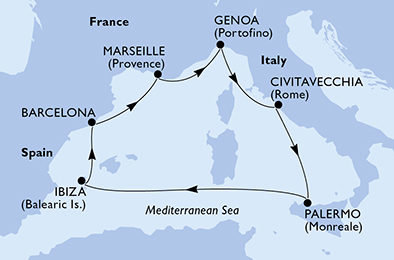 Předprázdninový okruh Středomořím na MSC Seaview