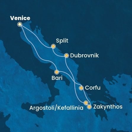 Přes Jadran do Řecka na Costa Deliziosa