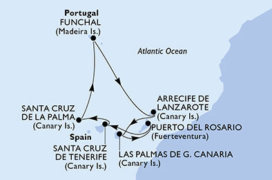 Itálie, Řecko, Izrael z Janova na lodi MSC Magnifica