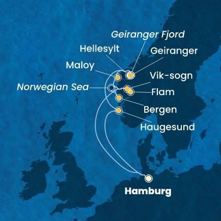 Norskými fjordy na Costa Favolosa